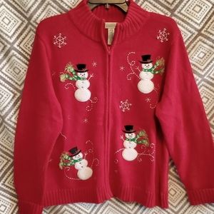 Snowman Christmas Sweater - L